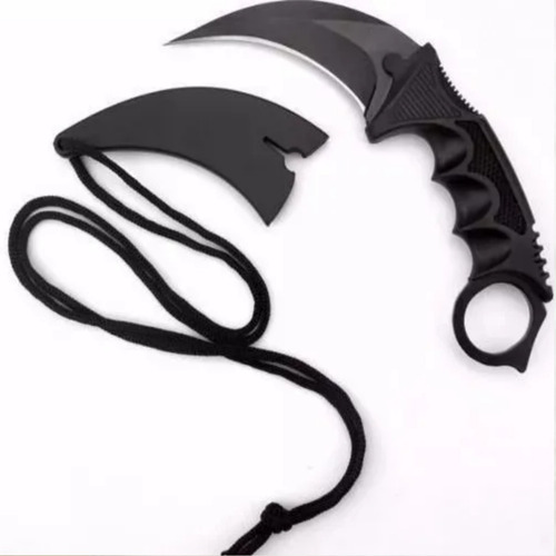 Kit Faca Karambit Cs Go Black Hawk + Push Dagger C/nfe