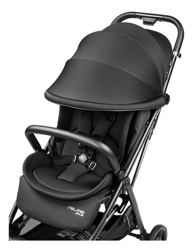 Coche Bebé Peg Perego Selfie Plus Liviano Cierre Automático Color True Black Chasis Negro