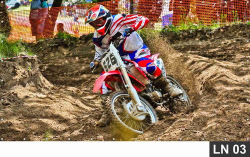 Imagem 3 de 6 de Painel De Festa Aniversário Motocross 2,00x1,80m Lona