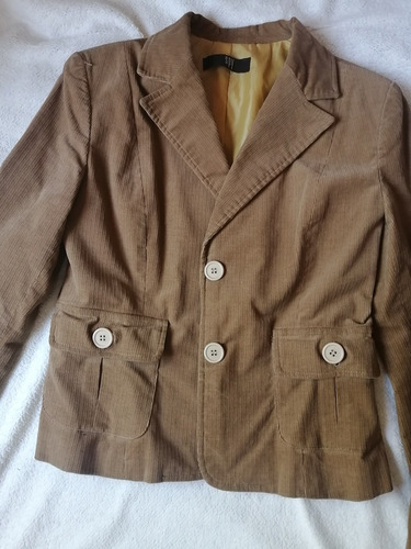 Chaqueta De Pana Elastizada Camel Spy Como Nueva! 