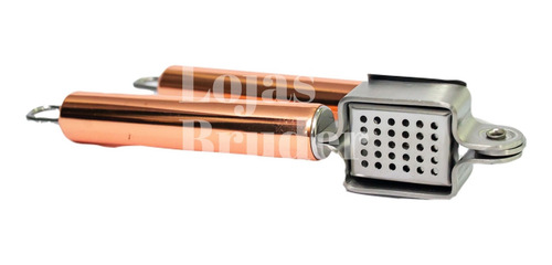 Imagem 2 de 6 de Espremedor De Alho Inox Luxo Triturador Premium Rose Gold