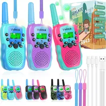 Comprar Walkie-talkies Para Niños Recargables, Rango De 3km Para Ext