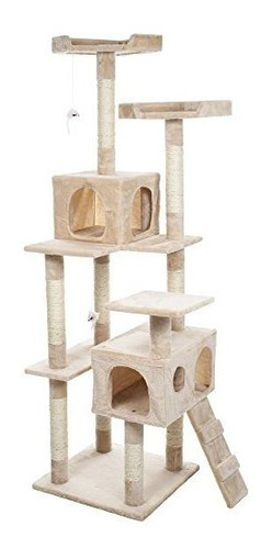 Petmaker Skyscraper Sleep Y Play Cat Tree, 5.5 , Beige