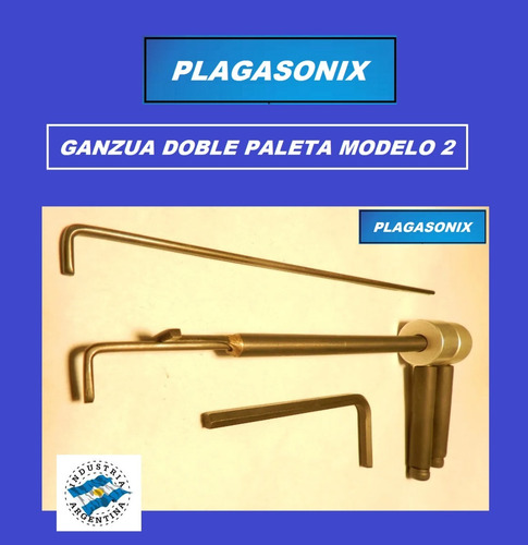 Imagen 2 de 10 de Ganzua Doble Paleta Modelo 02 Industria Argentina Plagasonix