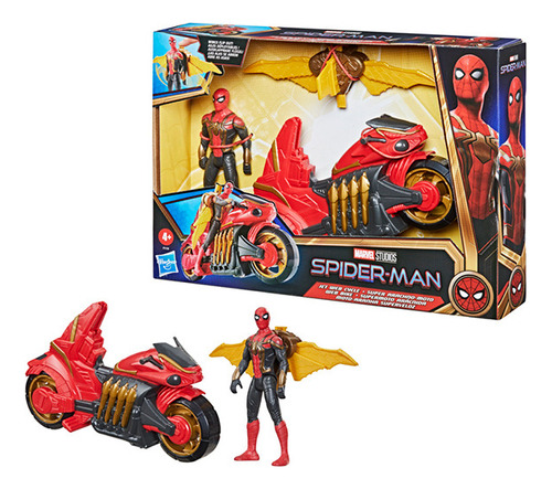 Figura Spiderman Supermoto Aracnida + Accesorio