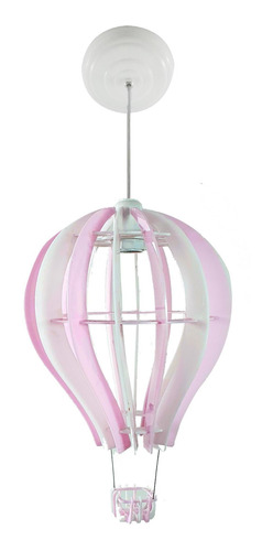 Luminária Infantil Pendente Balão Rosa Quarto Criança Teto