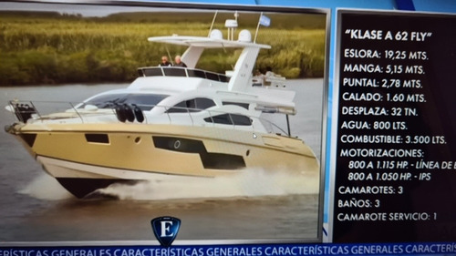 Crucero Klase A 62 Flyn 2018 Barco Nuevo Super Equipado