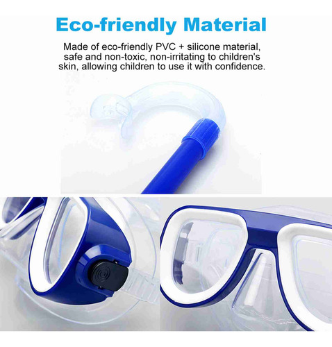 Set De Gafas Para Niños De 6 A 14 Años, Máscara De Buceo Y N