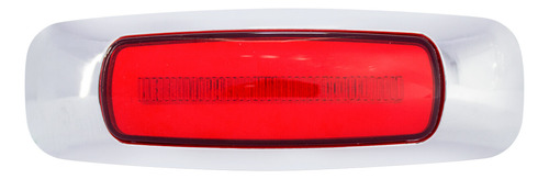 1) Plafón Lateral Rectangular Luz Roja 12-24 Volts Tunelight