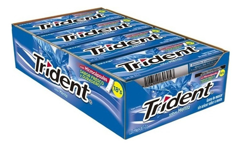 Chicles Trident Display X 12uds Presentación Trident Menta