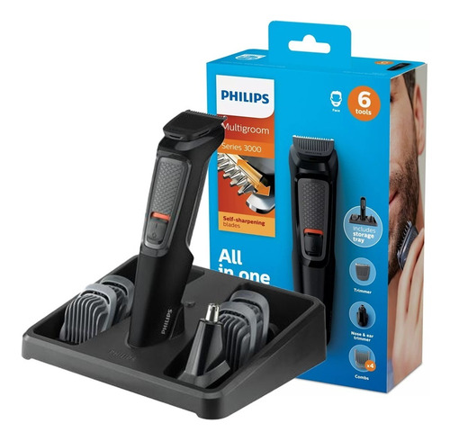 Aparador De Pelos Philips Mg3711 Sem Fio Barba Nariz Orelhas