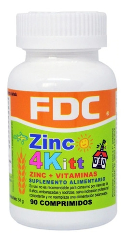 Zinc 4 Kitt (zinc + Vitaminas) X 90 Comprimidos. Agronewen.