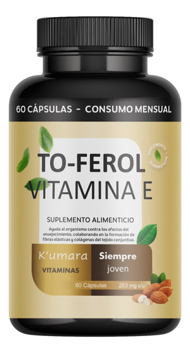 Vitamina E - 400 Tocoferoles 60 Capsulas