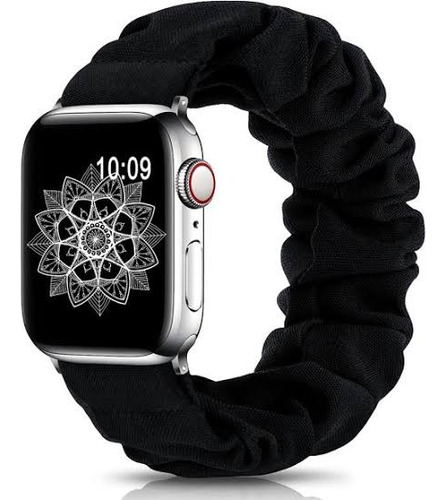 Correa Scrunchie Negra Para Iwatch Y Smart Watch38/40mm