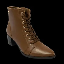 Comprar Bota Femenina Pegada Acordonada Casual Cuero Calidad