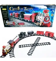 Comprar Tren Clásico Juguete Vapor Real Luz Sonido 740 Cms 5 Vagones