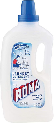 Detergente Líquido Roma Biodegradable Con 12 Botellas De 1 L