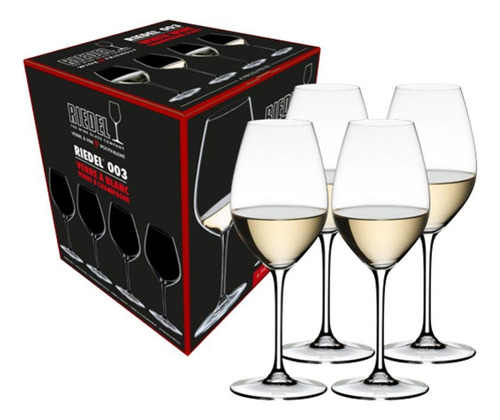 Kit 4 Taças Riedel 003 White Wine/champagne 440ml Cor Transparente