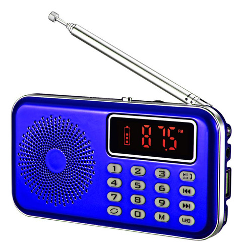 Ymdjl Portable Am Fm Radio Con Altavoz Blu B08ktg2w93_170424