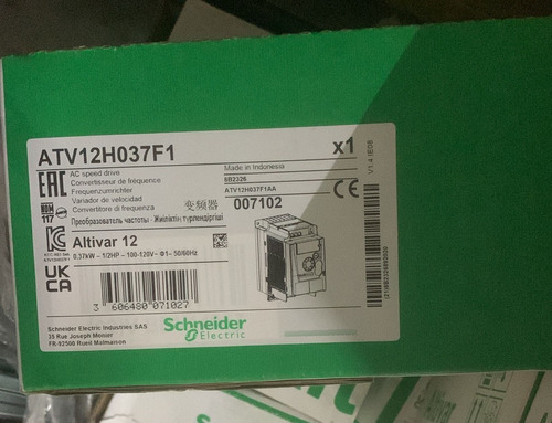 Atv12h037f1 Variador 1 Fase 100v 0,37 Kw Con Radiador Tb