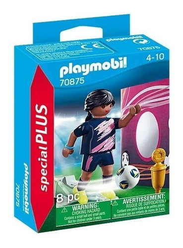 Playmobil 70875 Futbolista Con Muro De Gol