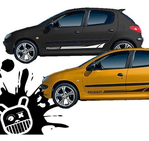 Calco, Ploteo Decorativo Lateral Shark Peugeot 206 !