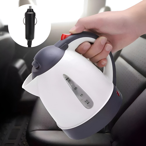 Pava Eléctrica Para Auto 12v - Se Conecta Al Encendedor Blanco