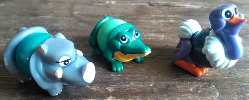 Kinder Ovo Antigo Duplo Animais Kit Com 3 Unidades