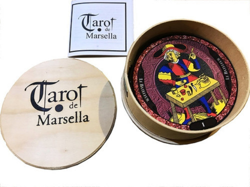 Mazo Cartas Tarot Redondas Marsella C/caja De Madera 