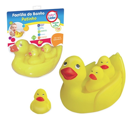 Brinquedo Infantil Familia Do Banho Patinho Baby Lider 5707