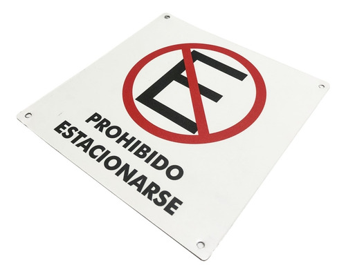 Anuncio De No Estacionarse En Lona De 1m X 1m Cuadrado.