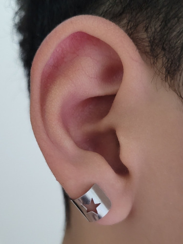 Piercing Aro Falso Grande Diseño Oreja Acero Quirúrgico