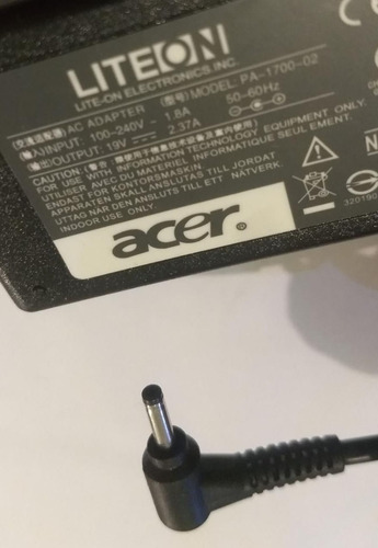Imagen 6 de 10 de Cargador Liteon Acer Ultrabook Swift 3 Aspire S3 S5 S7 3.0mm