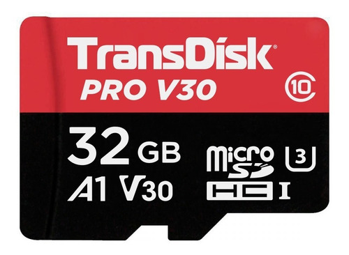 Memoria Micro Sd 32gb Transdisk Pro V30 U3 A1 4k 100mb/s