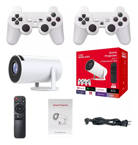 Proyector Portátil Con Consola Hd 4k Wifi Bluetooth +control