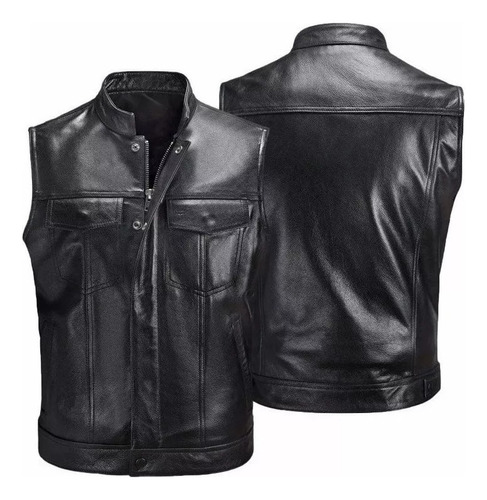 Chaqueta De Piel De Moto Chaleco De Moto Para Hombre