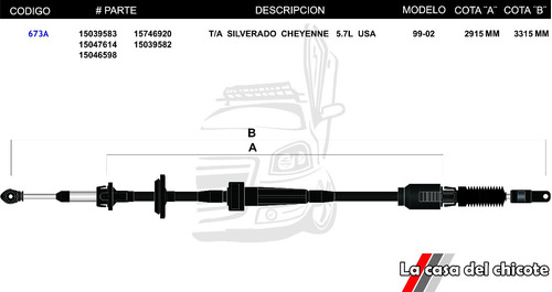 Chicote Selector De Velocidades T/a Silverado Cheyenne 