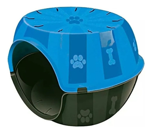 Cucha Casa Litera Para Gatos Perros Furacao Paris 51x39x32cm Color Azul Francia