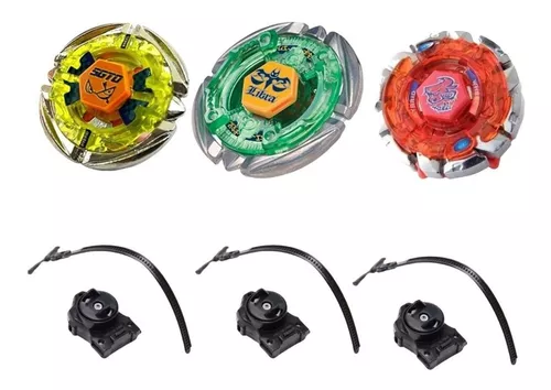 Kit 4 Beyblades Originais Rapidity Metal Completo + Brinde