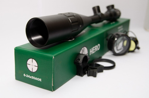 Luneta 6x24x50 Aoeg Original Com Paralax, Mounts 22mm