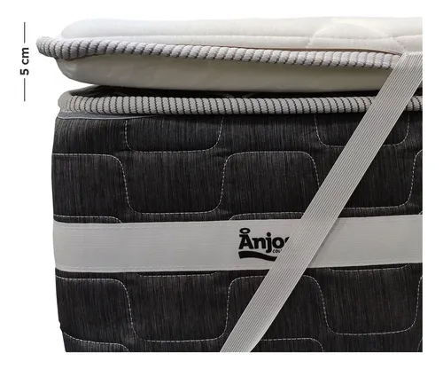 Pillow Top 2 Plazas Espuma D28 5cm Alto Protector Mullido