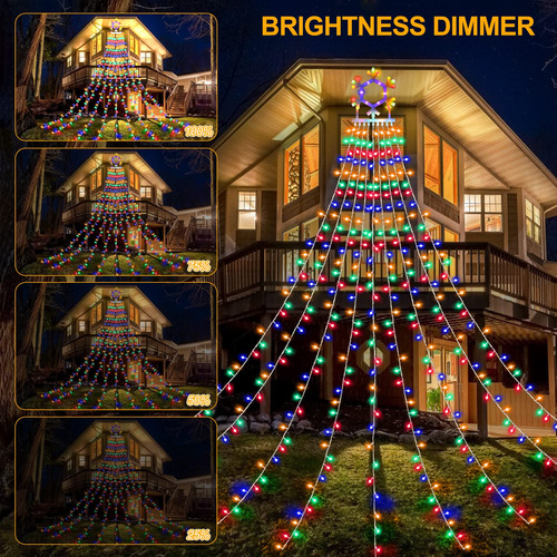 Tiras De Luces Led De Navidad Con Copo De Nieve Con Control