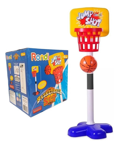 Rondi Aro De Basquet Rondi Pie Y Pelota Altura 97 Cm En Caja