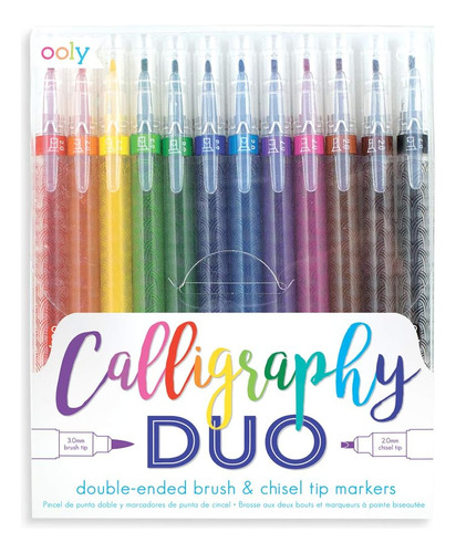 Marcadores Doble Punta Ooly Calligraphy Duo - Juego 12