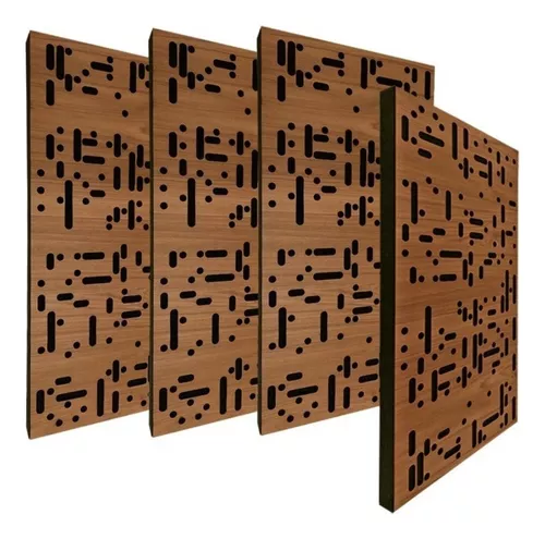 Paneles acústicos acanalados decorativos de madera