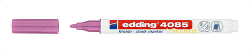 Marcador de tiza Edding e4085 de punta redonda rosa metalizado x unidad