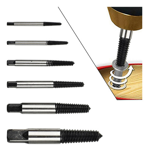 Extractor De Tornillos De 6 Piezas, Extracción De Tornillos