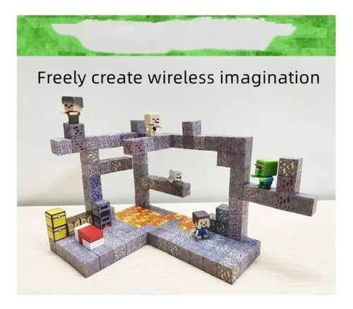 Juguetes De Bloques De Construcción Magnéticos De Minecraft,