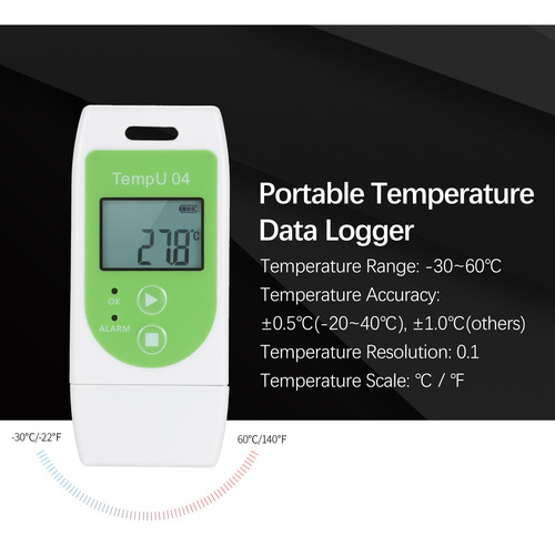 Registrador De Temperatura Reutilizable 32k Capac.