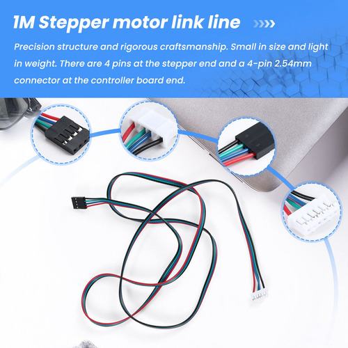 Cable De Motor Paso A Paso Nema 17 Extendido De 1 M De Largo
